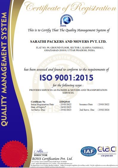 ISO certificate